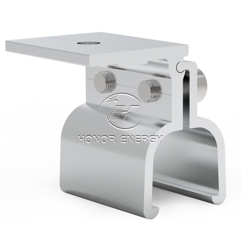 Clock clock-jam solar kanggo atap logam